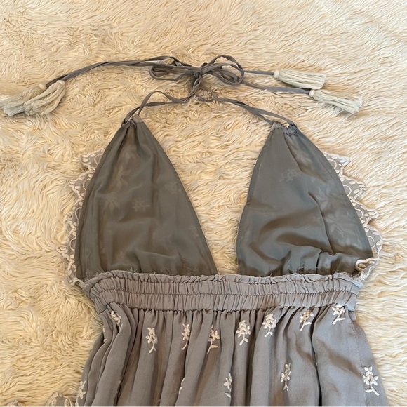 LoveShackFancy Isabel Embroidered Silk Dress - Size Small - Picture 9 of 13